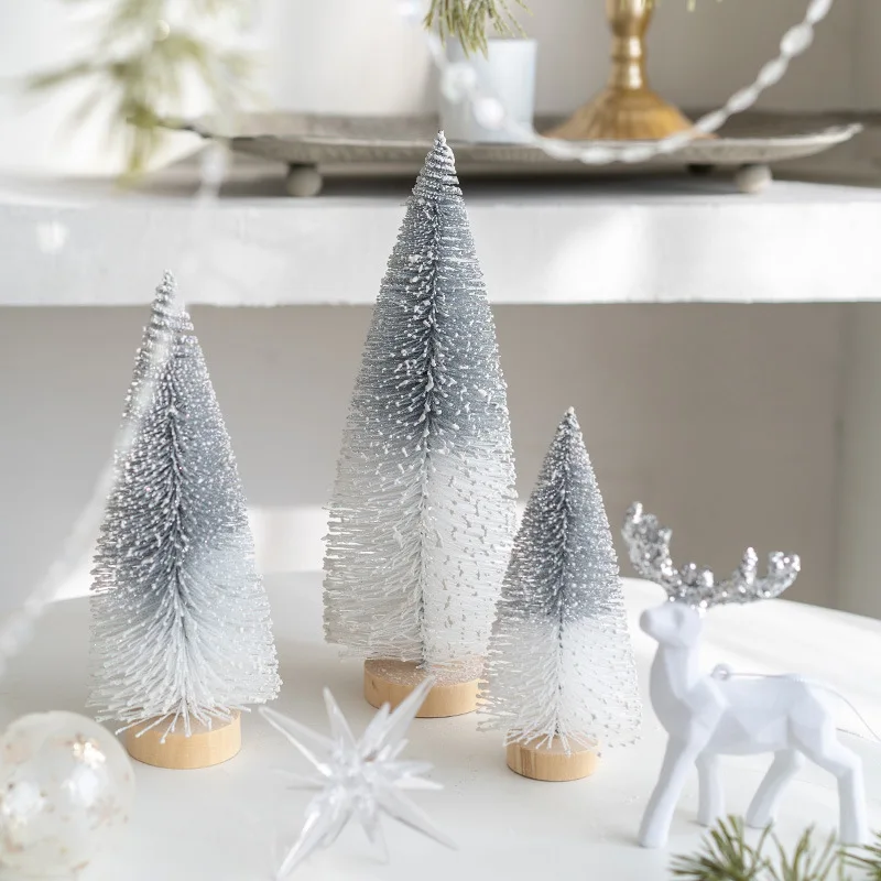 

Tabletop Mini Christmas Tree Artificial Mini Xmas Pine Tree Miniature for Christmas Decorations Indoor Home Kitchen Dining Table