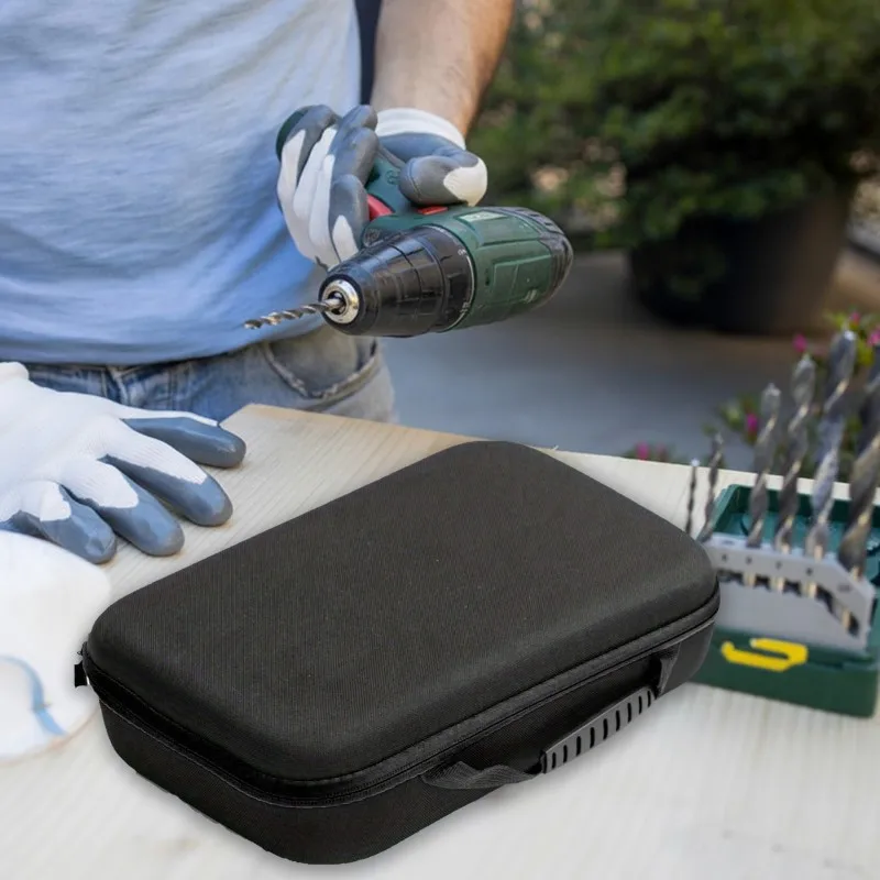 

HRBAJ-водонепроницаемая противоударная сумка для инструментов для электрика, чехол для переноски оборудования для электрической дрели, ящик для инструментов, черный 32X22x8 см