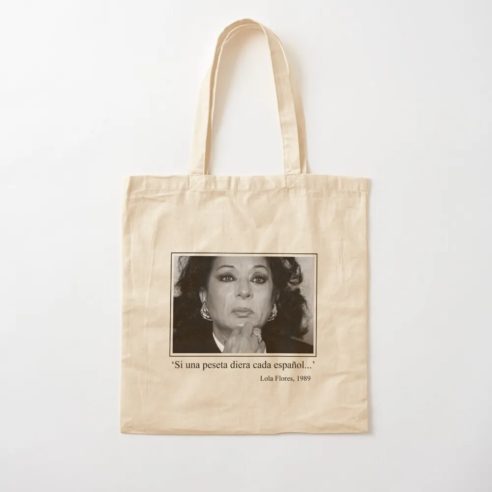 Lola Flores' peseta Tote Bag shopping trolley bag tote bag women custom tote hand bags