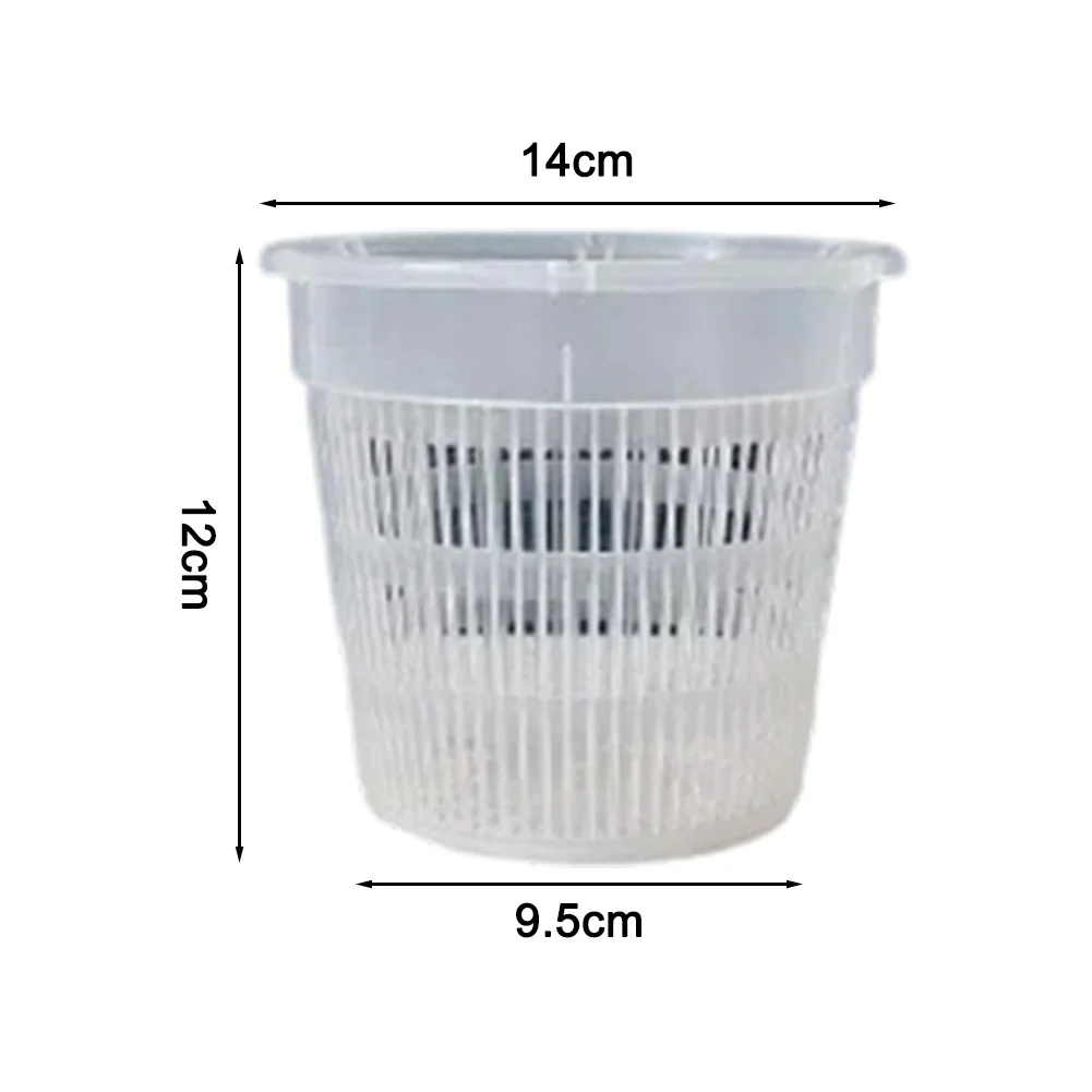 Transparent Orchid Flowerpots 8 Pieces with Drain Trays for Root Health and Air Circulation Plastic Repotting Pots for Orchids