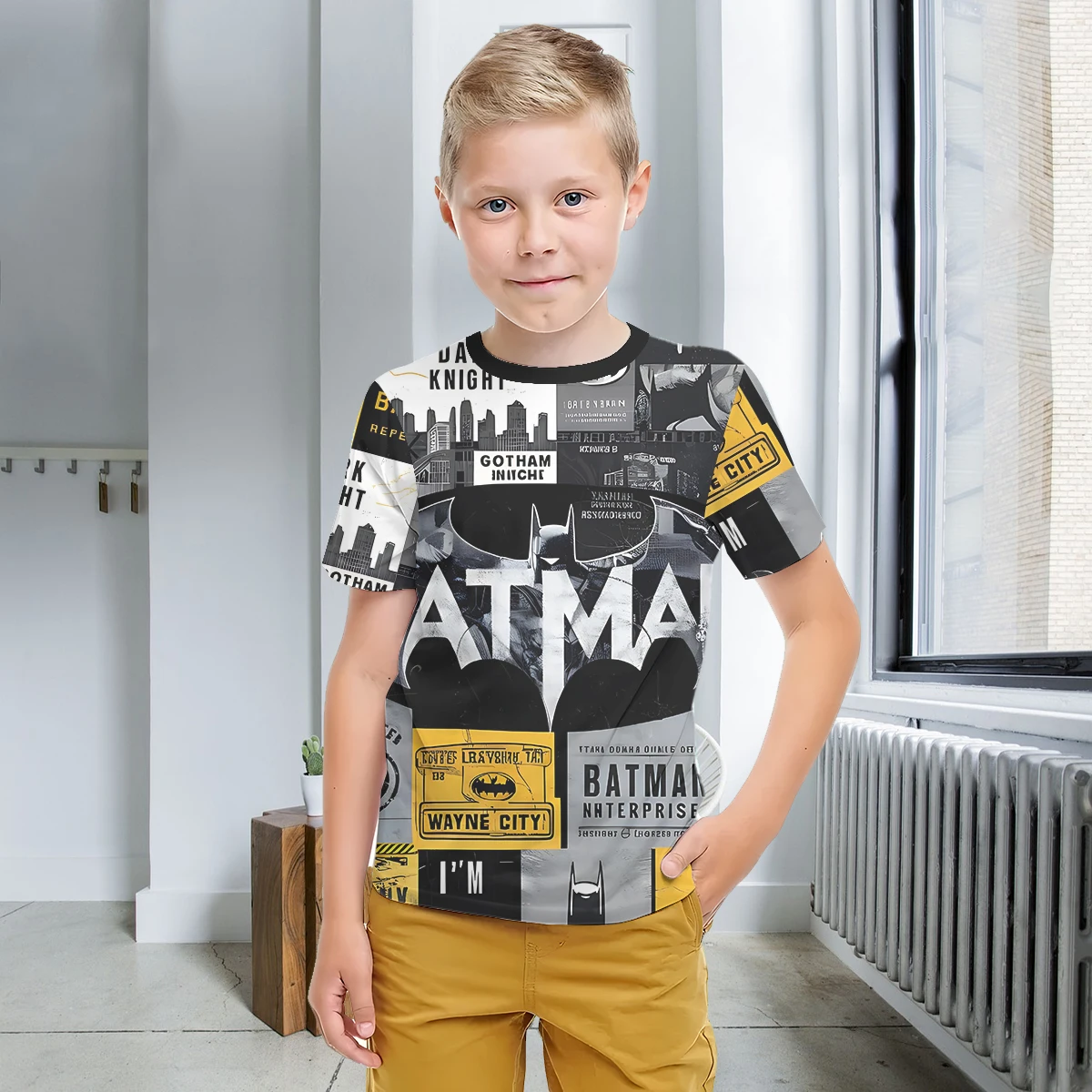 Cool Super Hero 3D Print Baby Clothing 5 to 14 Years Male Outdoor Clothes for Children Boy Girl Child T-Shirt Top-B-B-Batmans