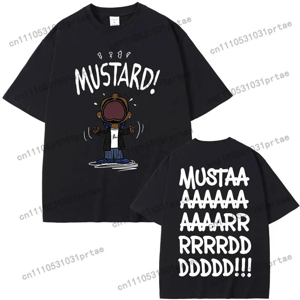 Rapper Kendrick Lamar Not Like Us Mustard Funny Print T-shirts Men Women Hip Hop Popular Music T-shirt Men's Oversized T Shirts