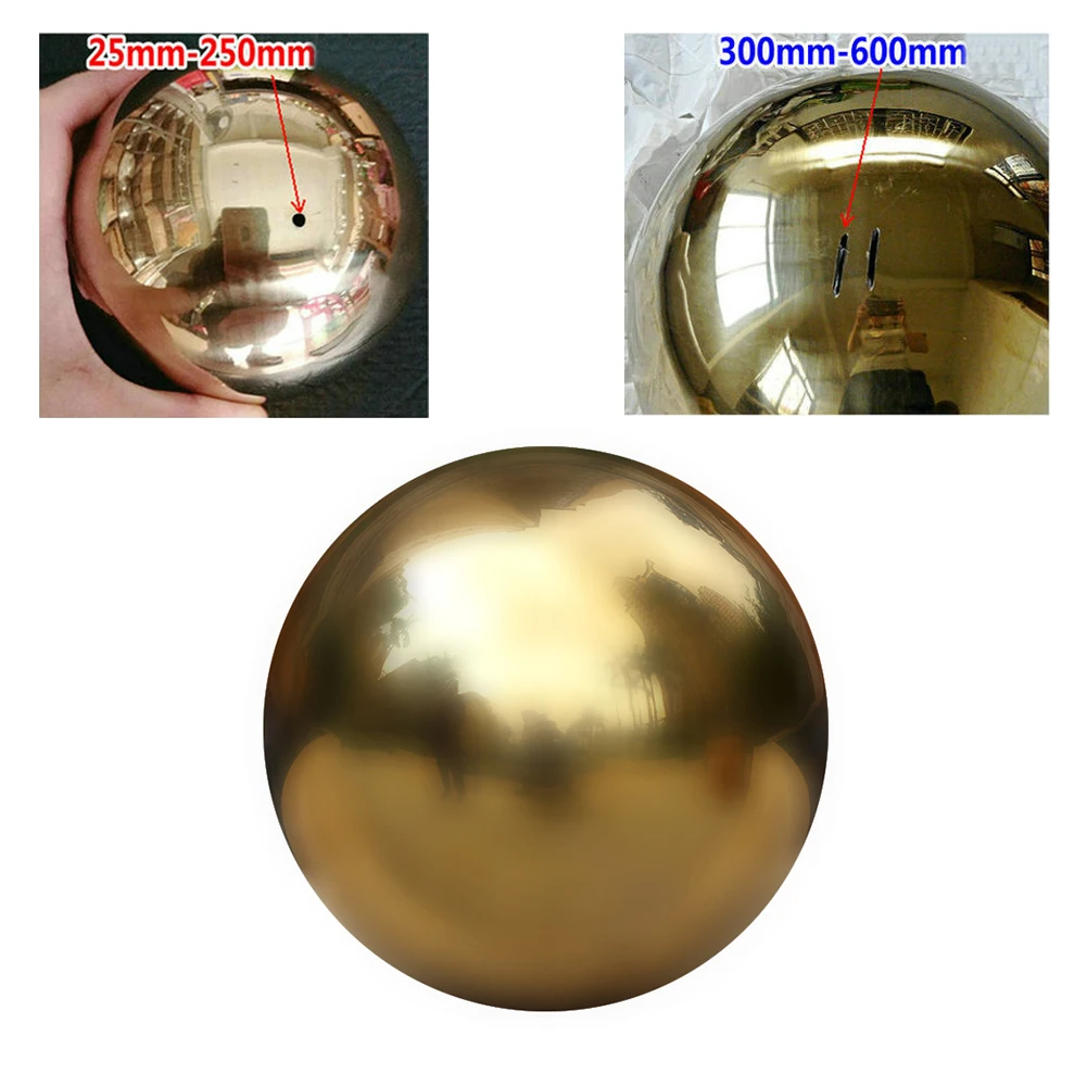 13 Sizes 201 Stainless Steel Titanium Gold  Hollow Ball Seamless Mirror Ball Sphere Home&Garden Party Decor Supplies 25-480mm