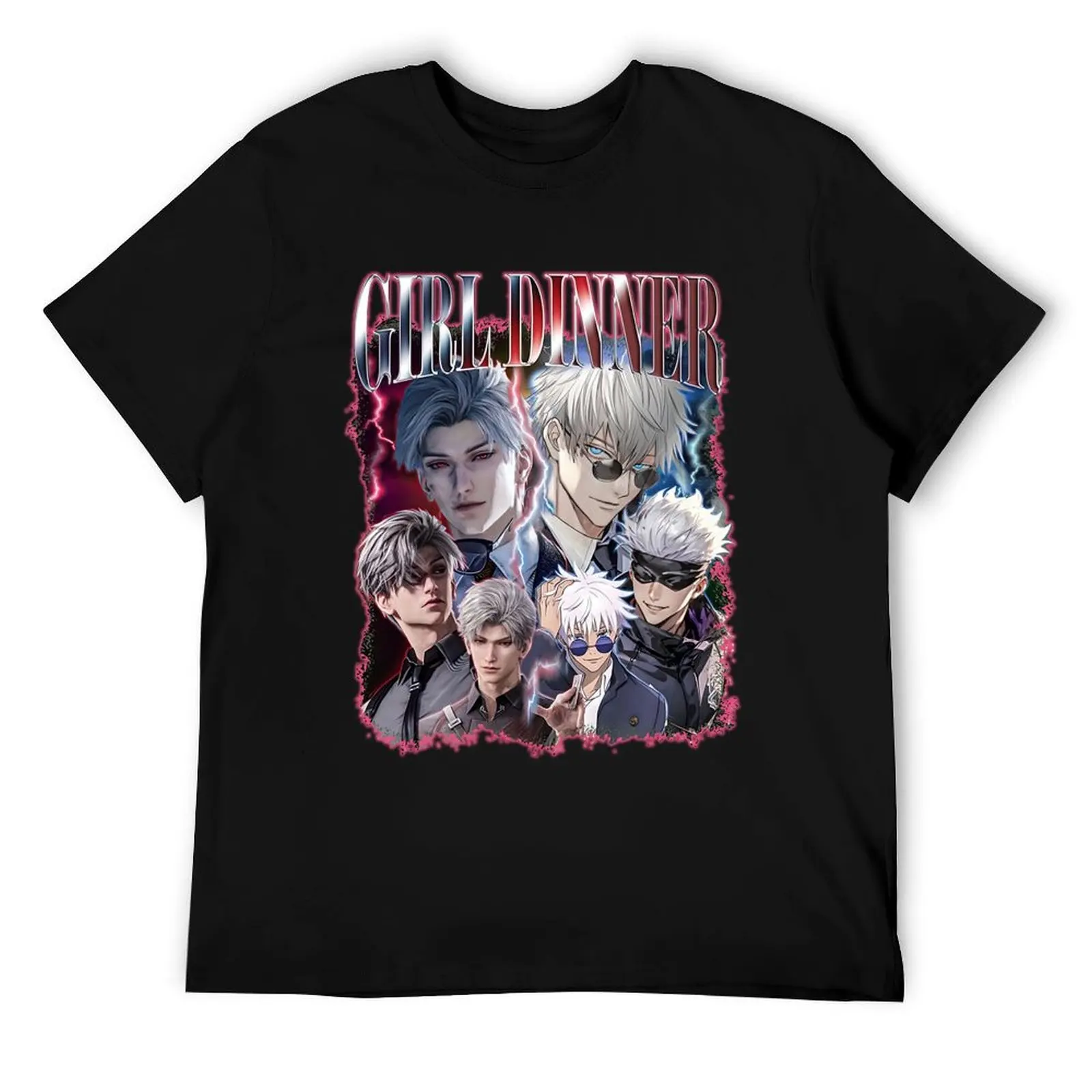 

Gojo & Sylus Girl Dinner T-Shirt anime t shirts oversize t shirt man casual t shirts for man graphic vintage T-Shirt