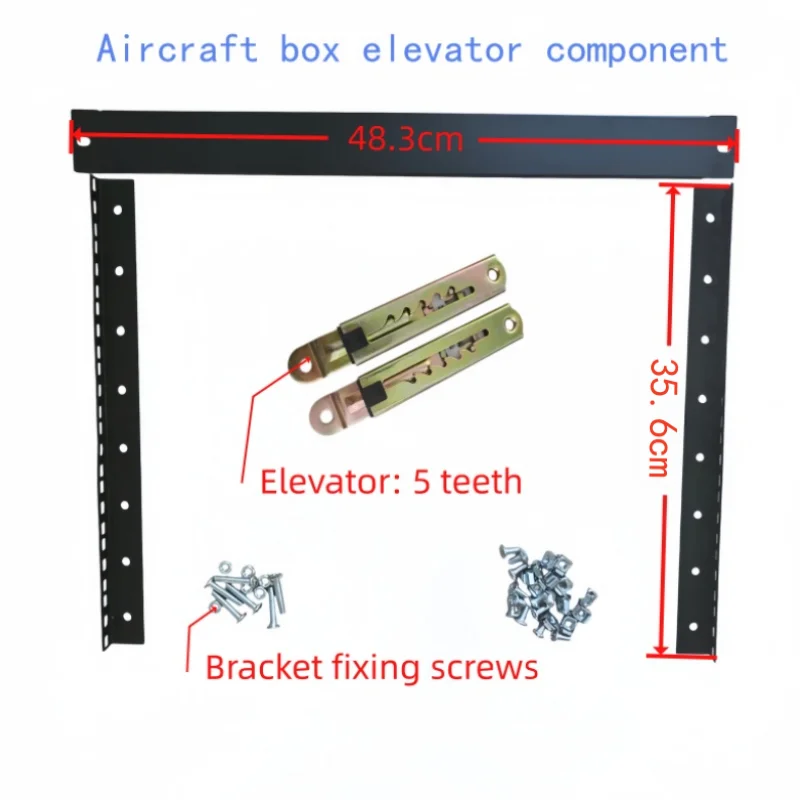 1 Set of Stage Flight Case Equipment Lift Components, 5-Tooth Flight Case Lift, Mixer Lift Stand, Cabinet Lift Components, Audio Flight Case Accessories, Stage Equipment Box Telescopic Stand Specifications: 1 Set Includes 1 Pair of 8U Columns + 1 Pair of 5-Tooth Lifting Rods + 18 Sets of Equipment Screws + 6 Sets of M6*32 Screws and Nuts, Maximum Load Capacity 60kg;