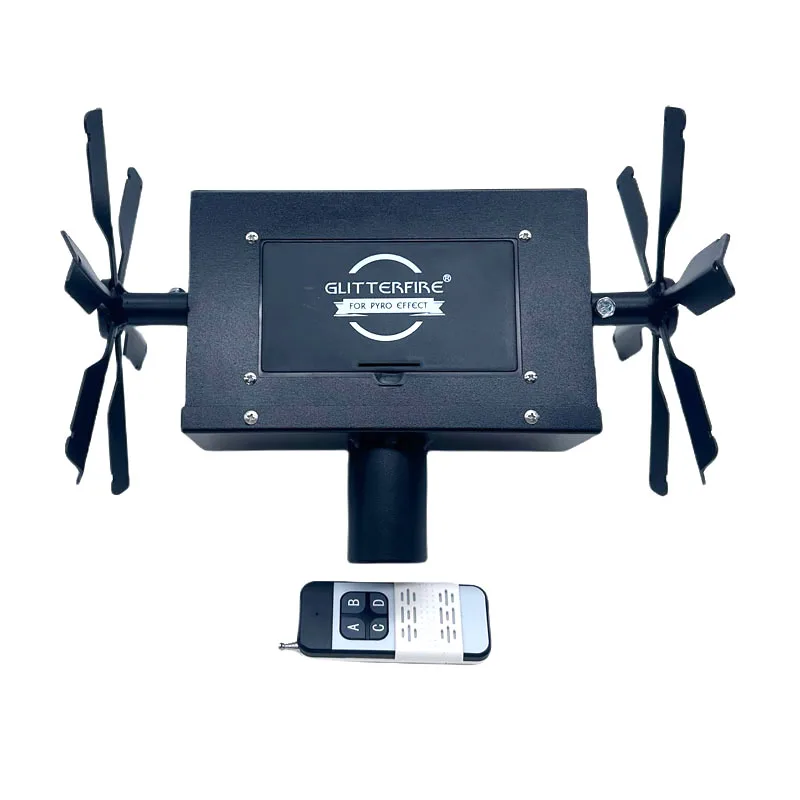 Wireless remote control double wheel cold fountain stage effect machine