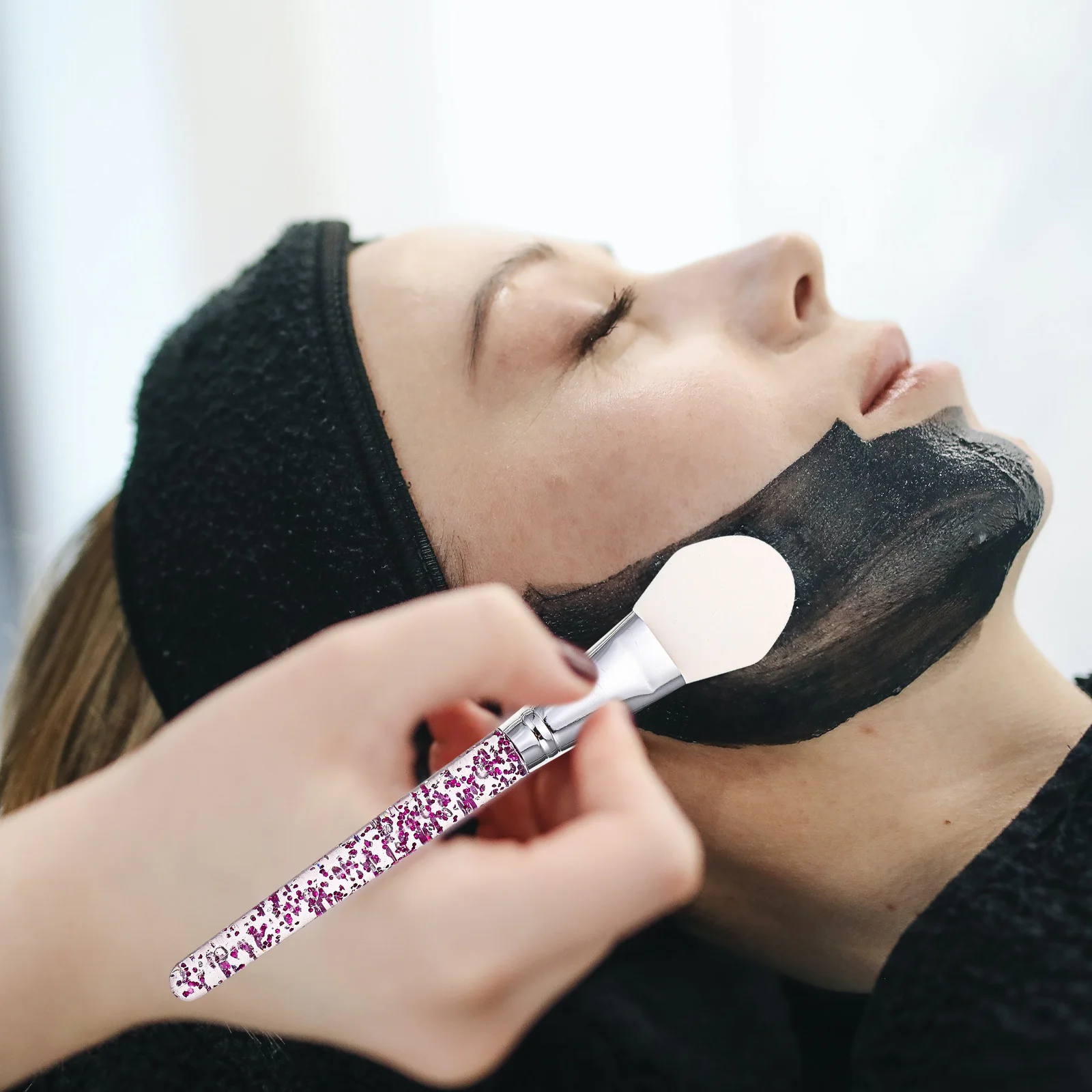 4 szt. Silikonowy pędzel do masek na twarz z miękką główką, lekki, łatwy do trzymania, do pielęgnacji skóry, pędzel do masek błotnych dla skóry wrażliwej