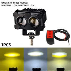 12/24v led motorcycle Spotlight Headlight Hi low beams lens laser Fog lamp motorcycle scooter car Pickup truck additional light