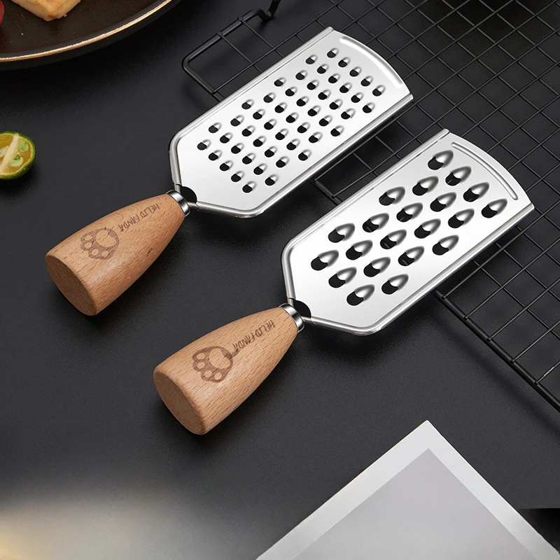 WORTHBUY Multifunctional Vegetable Fruit Grater With Anti Slip Wooden Handle Manual Chocolate Slicer Cheese Grater Kitchen Tools