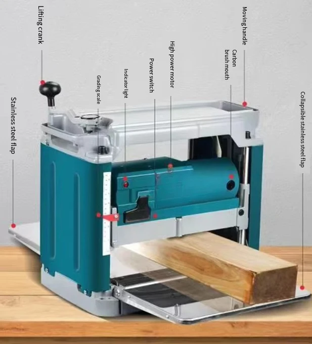 Electric press Multifunctional high-power thick board wooden machine Portable small woodworking table planer