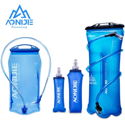 Imagen 2 del producto AONIJIE nuevo 2000ML1.5L 2L 3L ciclismo al aire libre correr plegable TPU bolsa de agua deporte hidratación vejiga para Camping senderismo escalada