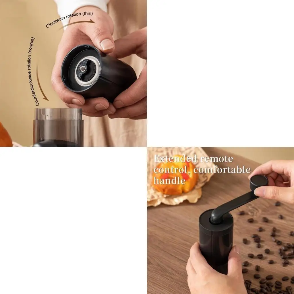 

Portable Hand Crank Coffee Grinder Manual Coffee Mill Plastic Texture for Coffee