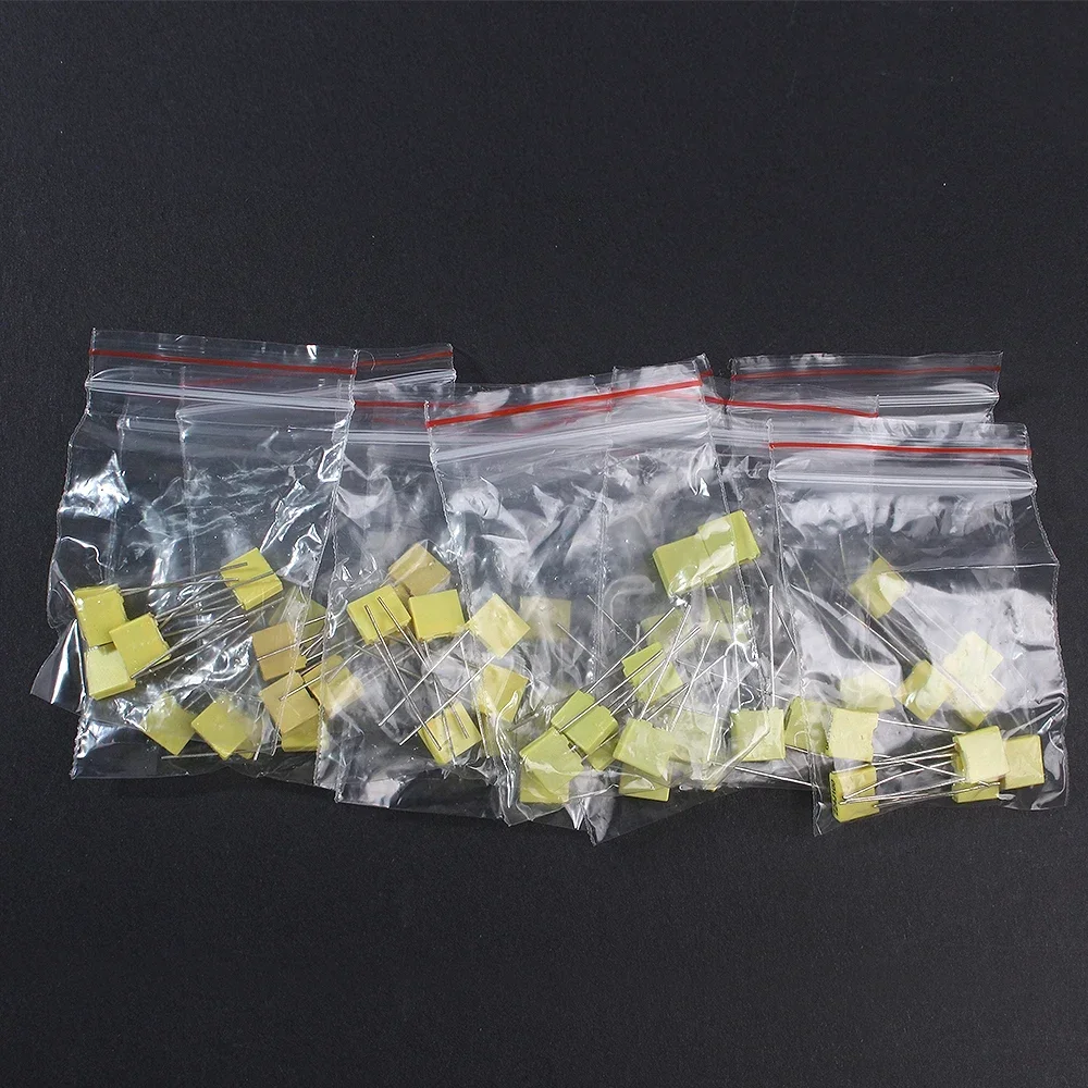 

50PCS 100V Correction Capacitor Assortment Kit 1nF~0.47μF 10 Values 102J 152J 332J 472J 103J 333J 473J 104J 224J 474J Capacitor