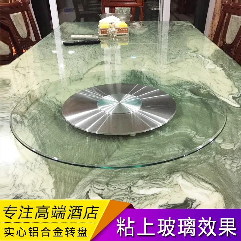 HQ IL01 Double Layer Aluminum Alloy Lazy Susan Turntable Base for Glass Table Swivel with Smooth Needle Roller Bearing