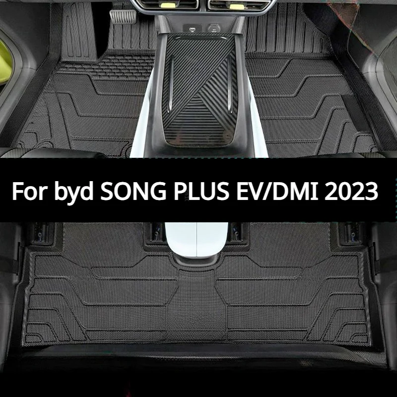 Автомобильные коврики для BYD Song plus dmi EV DM 2023 2024, подушки для ног, выпуск песни плюс, выделенные коврики из ТПЭ, нескользящие накладки для ног