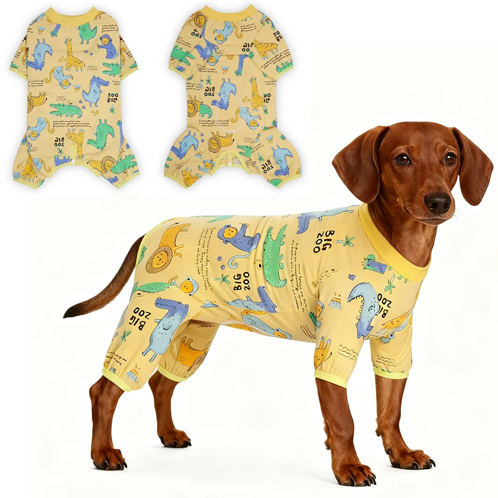 

Dog Recovery Suit,Long Sleeve Bodysuit for Post-Surgical, Prevents Licking Wounds and Shedding, Pajamas for Dogs After Surgery