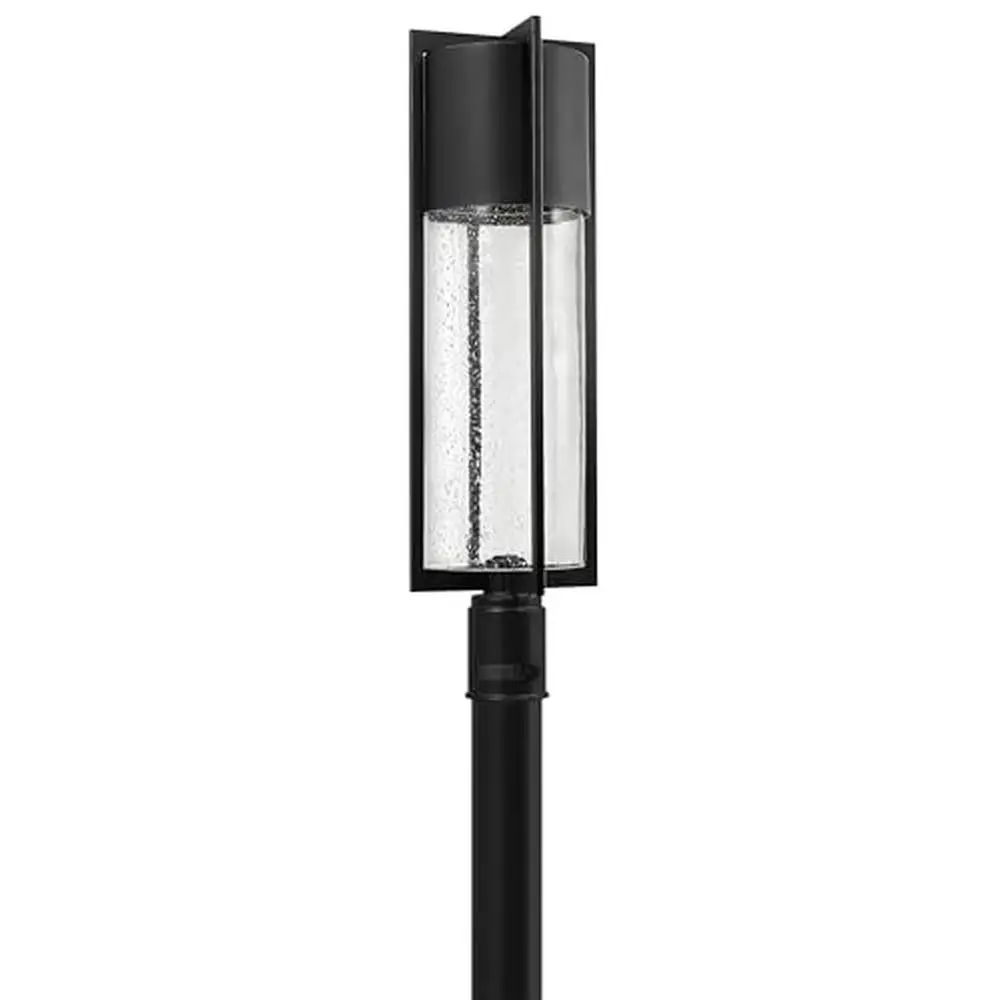 

Transitional Outdoor Post Top/Pier Mount Lantern with Seedy Glass Security & Style Black Aluminum 27.75" H 100w Med Bulb Modern