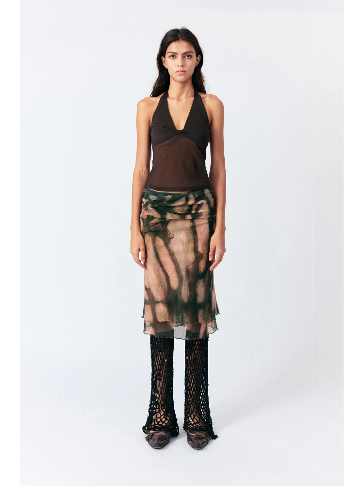 

Женский жилет LUCENCY American Sle Me, двухслойный, с перекрестной передней частью, однотонный, из полиэстера, оригинальный дизайн