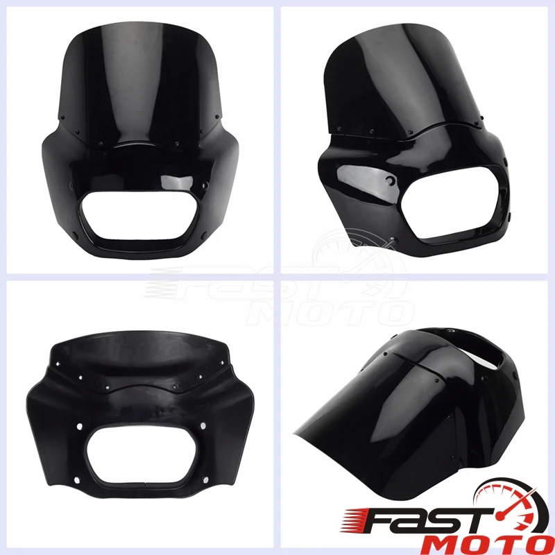 Motorbike Windshield Fairing For Harley Softail Fat Bob FXFB 18-19 Fat Bob 114 FXFBS 18-up Headlight Cowl Guard Cover Windscreen