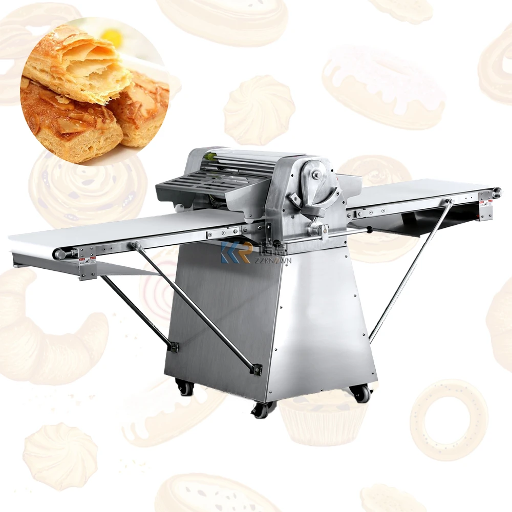 Máquina de laminação de massa, máquinas de processamento de pastelaria, croissant, máquina comercial de aço inoxidável