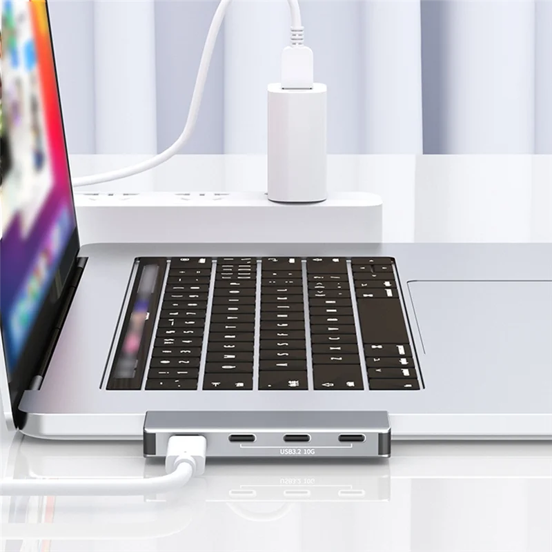 4 In 1 Type-C Hub 4 Ports USB Type C To USB3.2 Gen2 Hub Splitter PD Adapter 10Gbps For  Pro Air Laptop Desktop PC