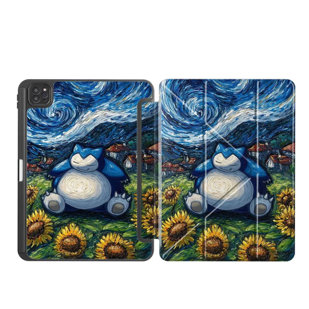 Urocze etui na tablet z Pokemonem Snorlaxem do iPad Pro 2025 Pro 11. 10. 9. 8. 7. generacji 12.9 cala Air 4 5 M3 M2 1 2 M4 11 cali Mini 6 7 — zdjęcie produktu 7