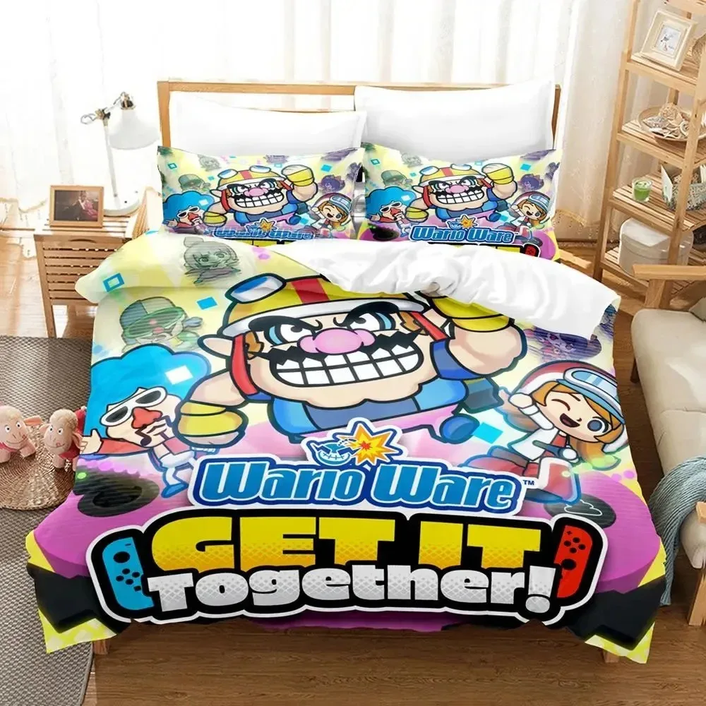 

Cartoon Wario Ware Get It Together Bedding Set Duvet Cover Bed Set Quilt Cover Pillowcase Comforter king Queen Size Boys Adult