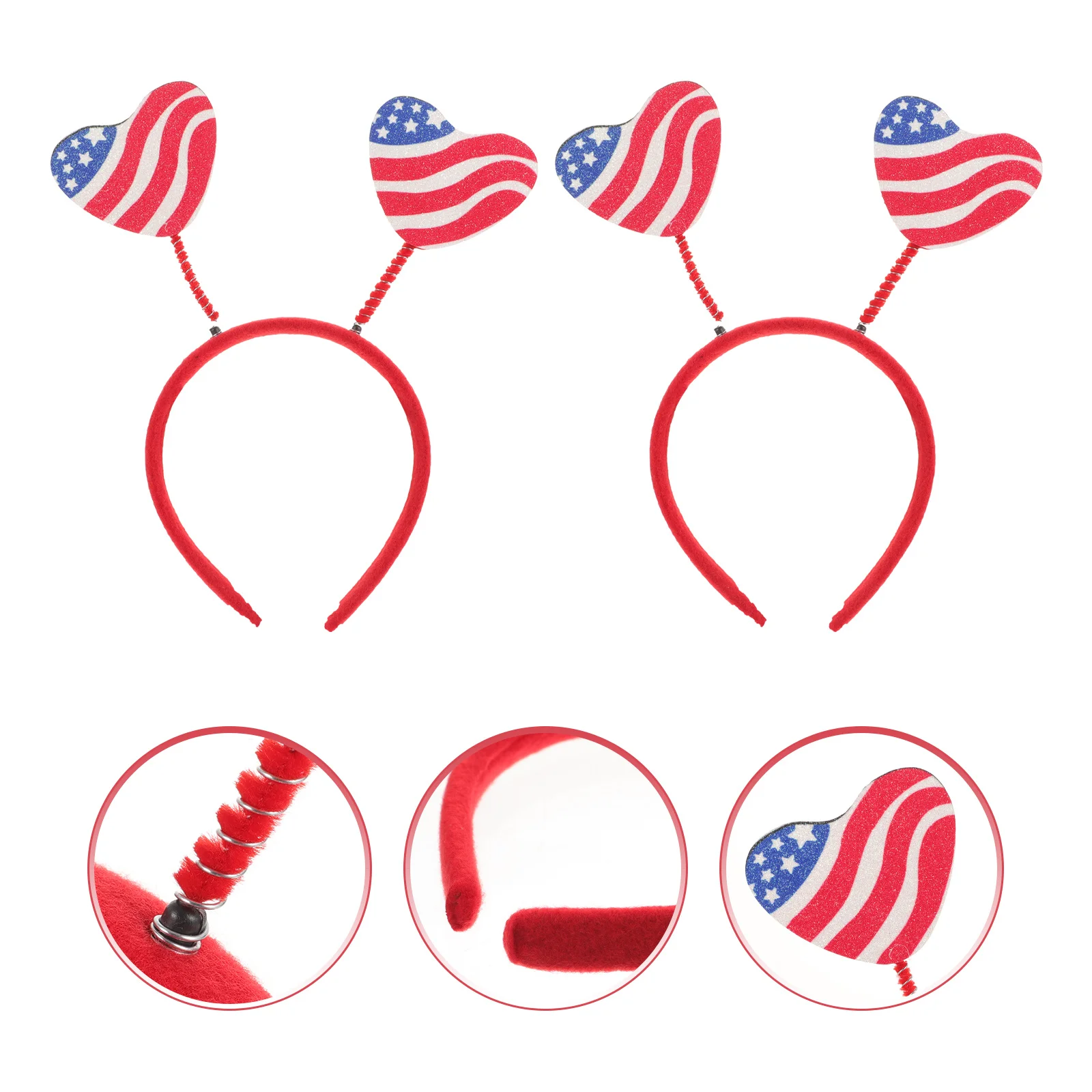 2 قطعة 4th من يوليو العصابات الشعر يوم الاستقلال الزخرفية Headbands حزب الشعر الأطواق مهرجان لوازم 4th من يوليو العصابات الشعر