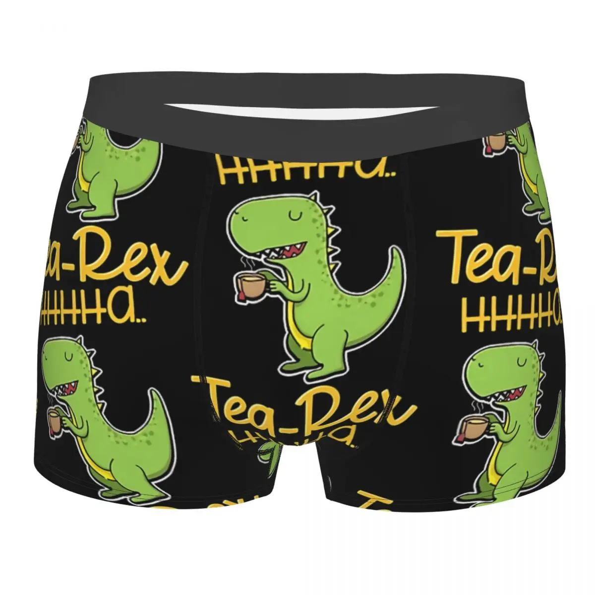 

Tea Rex Men Boxer Briefs Underpants Dinosaurs Highly Breathable High Quality Gift Idea