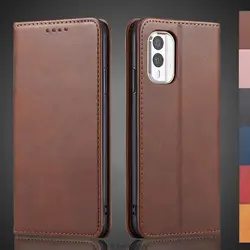 Magnetic attraction Leather Case for Nokia X30 / Nokia X 30 Card Holder Holster Flip Cover Case Wallet Phone Bags Fundas Coque