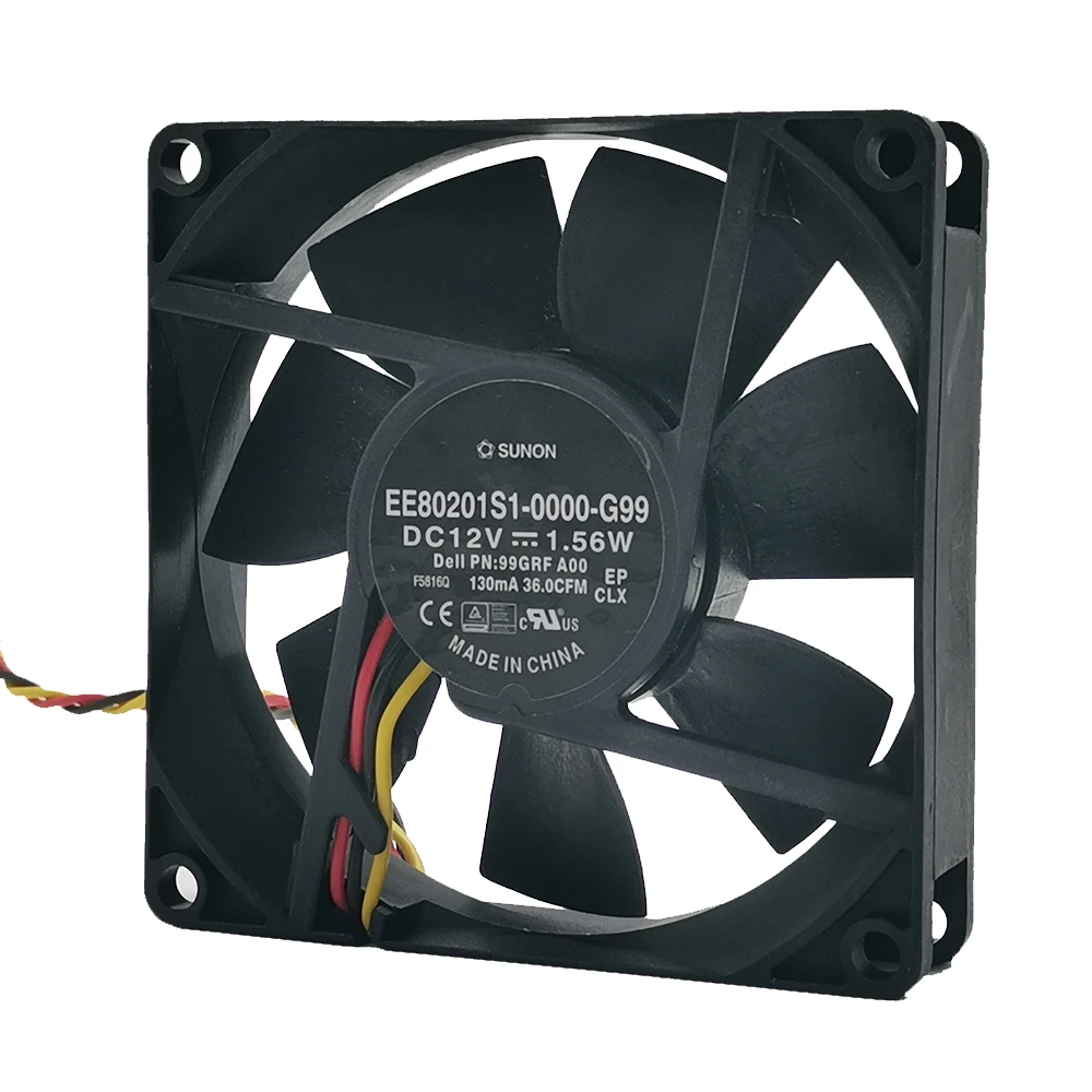 For Sunon EE80201S1-0000-G99 XMN4N A00 DC 12V 0.6A 80x80x20mm Server Cooling Fan 3-Wire