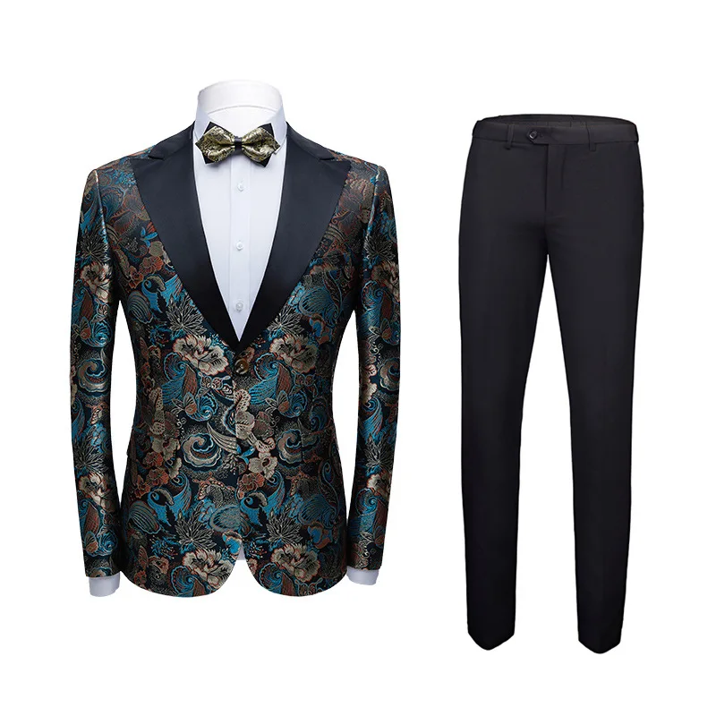 

S071915 Men's jacket Korean style fashion stage suit two piece suit