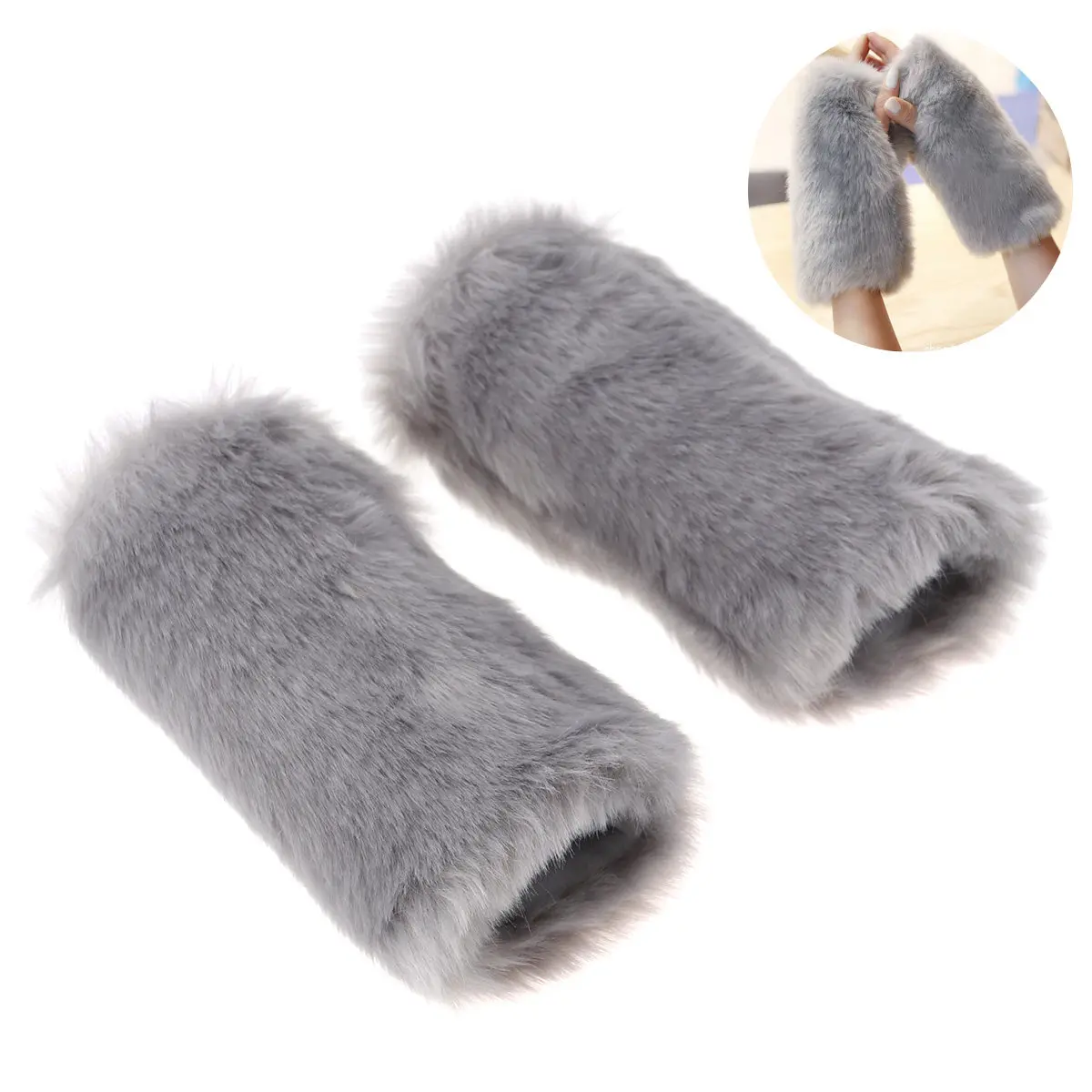 

1Pair Women Winter Fingerless Gloves Breathable Warm Soft Knit Design Elegant Classic Look for Outdoor Sports Walking Cycling
