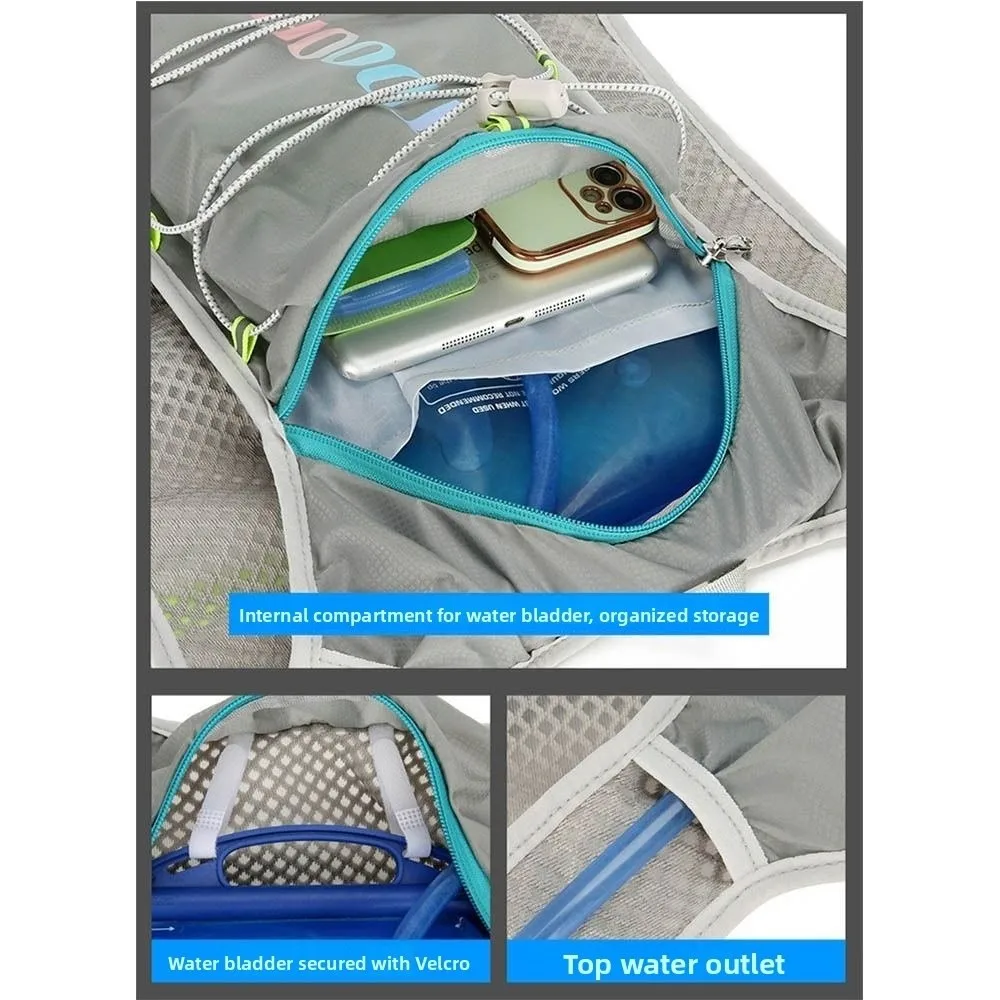 Breathable Hydration Pack Waterproof Multiple Pockets Running Hydration Vest Ultra-light Convenient Hydration Jogging Vest