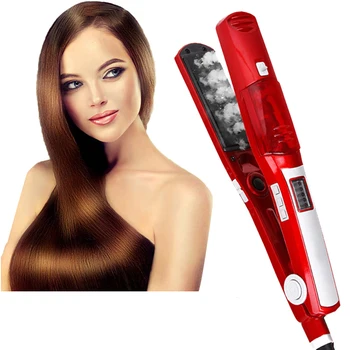 Steam Flat Iron Hair Straightener Professional Hair Curler Titanium Ceramic Hair…