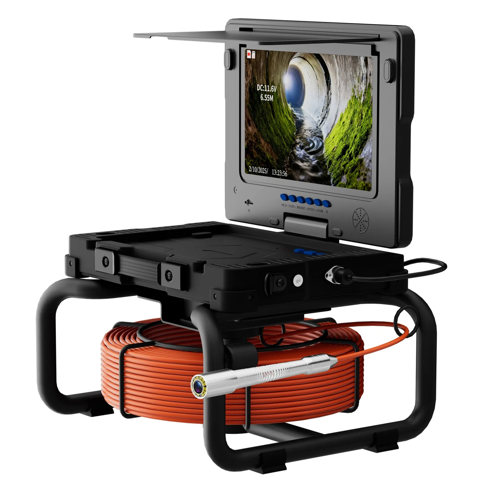 9" Sewer Camera Self-leveling with 512Hz Locator, IP68 Pipe Inspection Camera with DVR 32 GB TF Card, Endoscope Camera 12 LEDs image 4