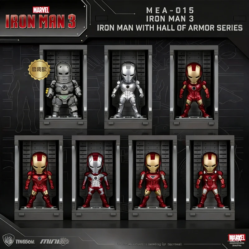 

Коллекционная фигурка Marvel Iron Man 3 Mark VI с доспехами (Blind Box), игрушка-супергерой, украшение для рабочего стола, подарок-сюрприз