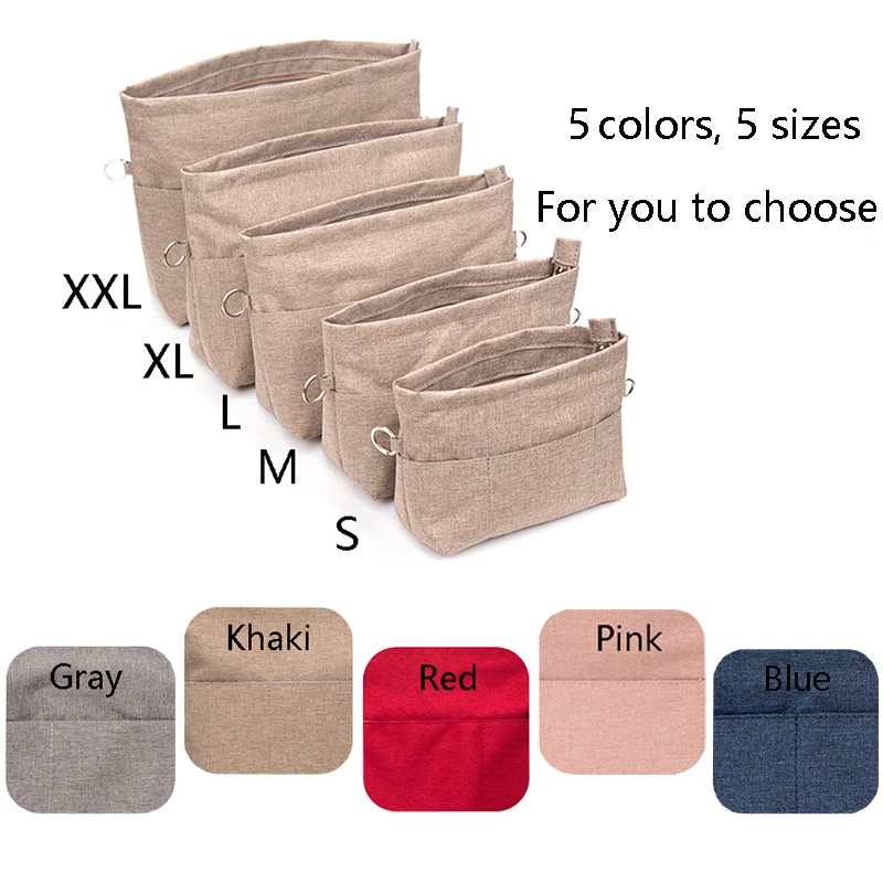 TINBERON Tote Cosmetic Bag Suitable for Women Brand Bag High Quality Oxford Cloth MakeUp Organizer Insert Bag Travel Inner Purse