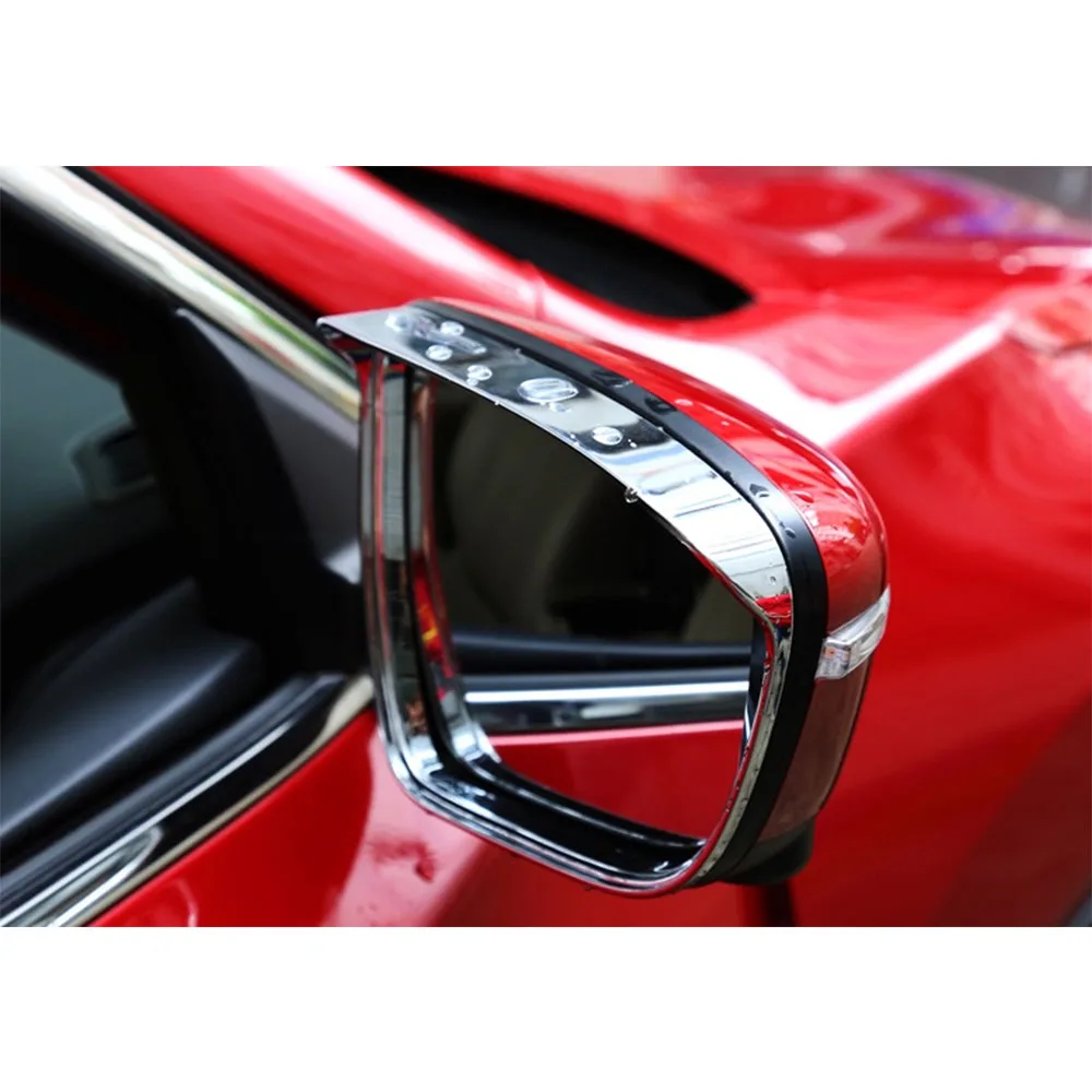 Car Eyebrow Rear View Side Glass Mirror Trim For Nissan Murano 2015 2016 2017 2018 2019 Frame Rain Shield Sun Visor Shade Stick