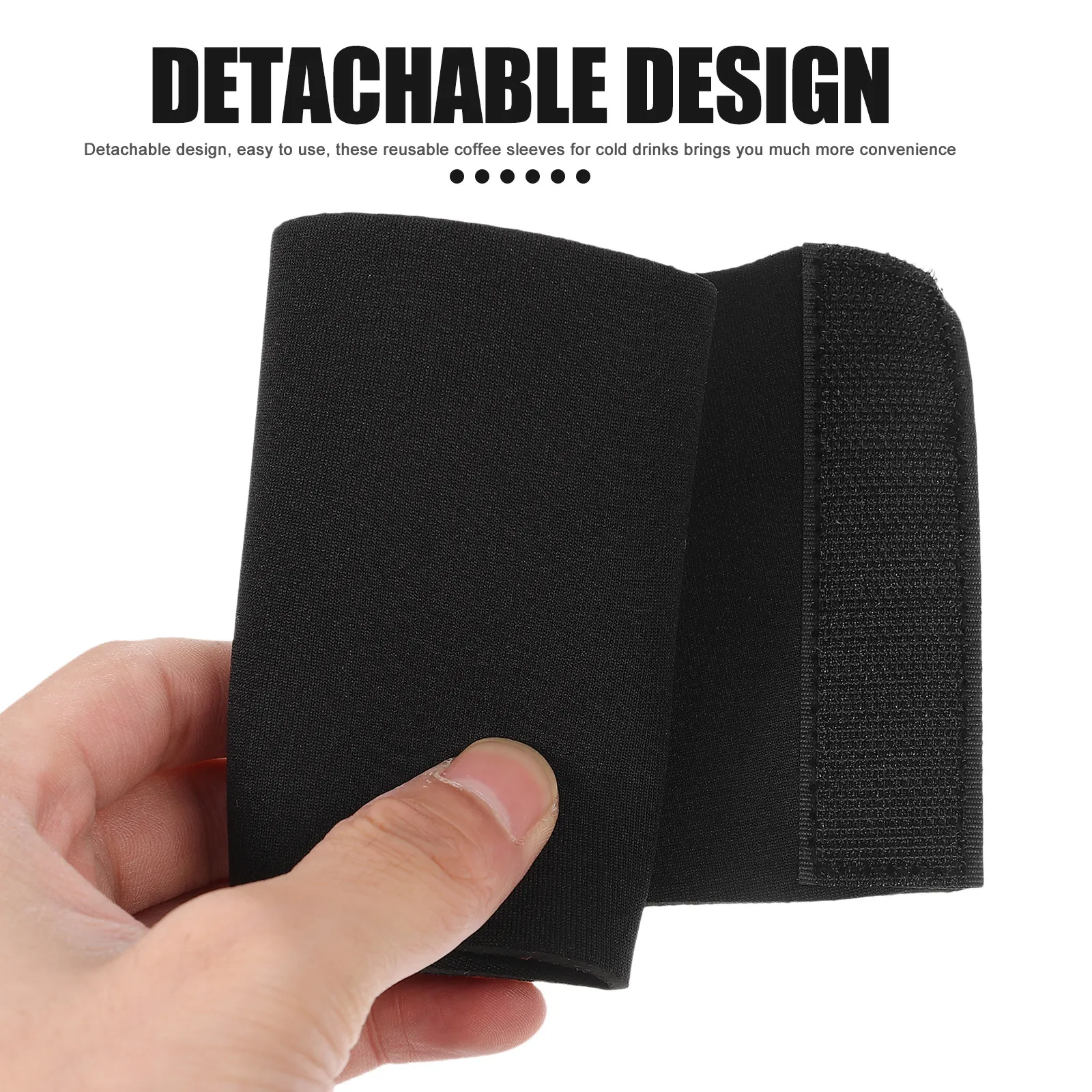 2Pcs Neoprene Reusable Coffee Cup Sleeves Insulated for Cold Hot Beverages Condensation Reduction Portable Grip Stable Drink
