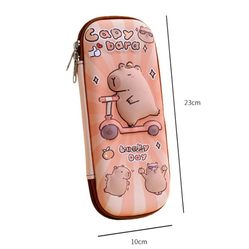 Capybara-3D落下防止防水大容量ペンケース、多機能ペンポーチ、学生用文房具、学用品