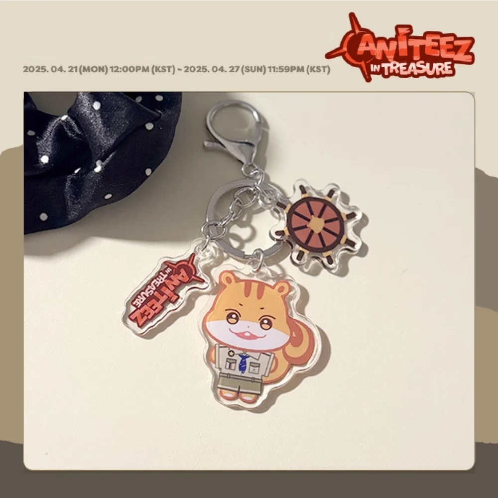 Kpop ATEEZ Aniteez Intreasure Альбом Брелок с персонажем мультфильма Hongjoong Yeosang Seonghwa San Mingi Брелок для ключей Сумка Аксессуары