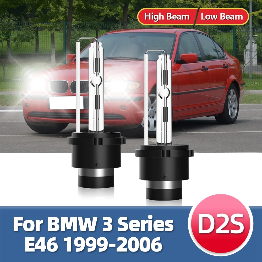 LSlight 2PCS 12V 35W D2S D2 Xenon HID Headlight Bulbs 6000K Lamps For BMW 3 Series E46 1999-2006 2005 2004 2003 2002 2001 2000