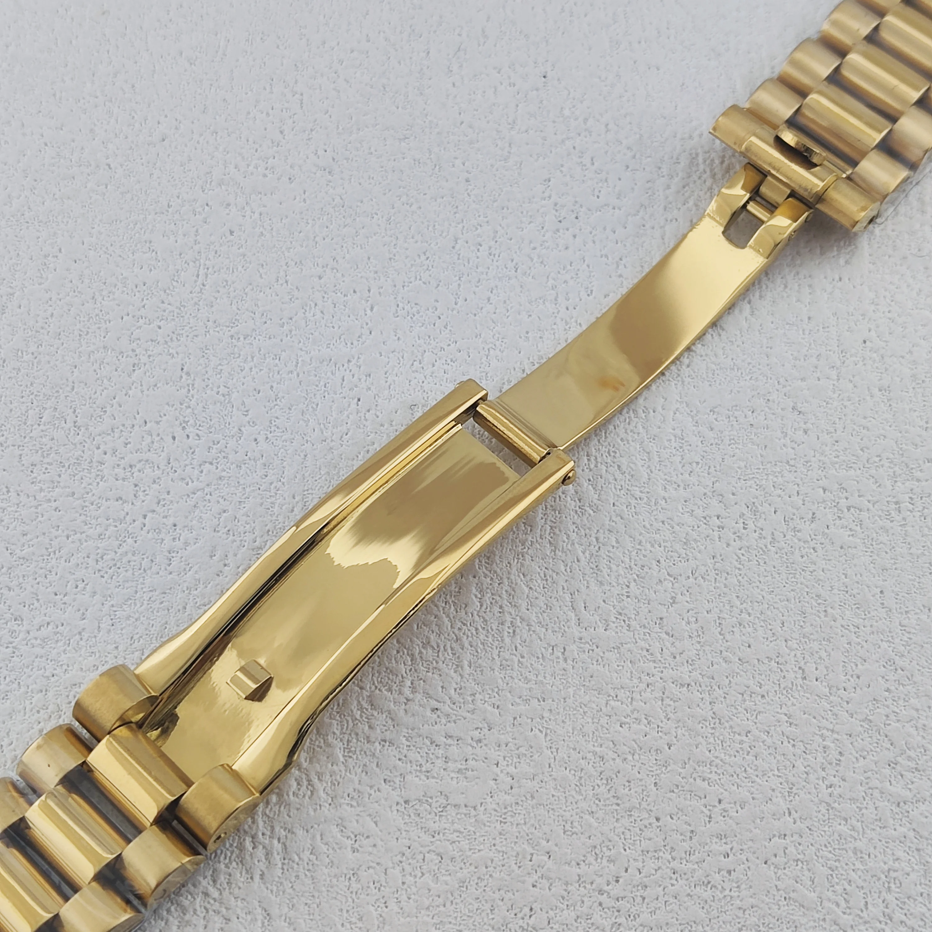 watch band 20mm  gold rose gold  bracelet  stainless steel watch strap folding buckle suitable for  39mm watch case 8285 case