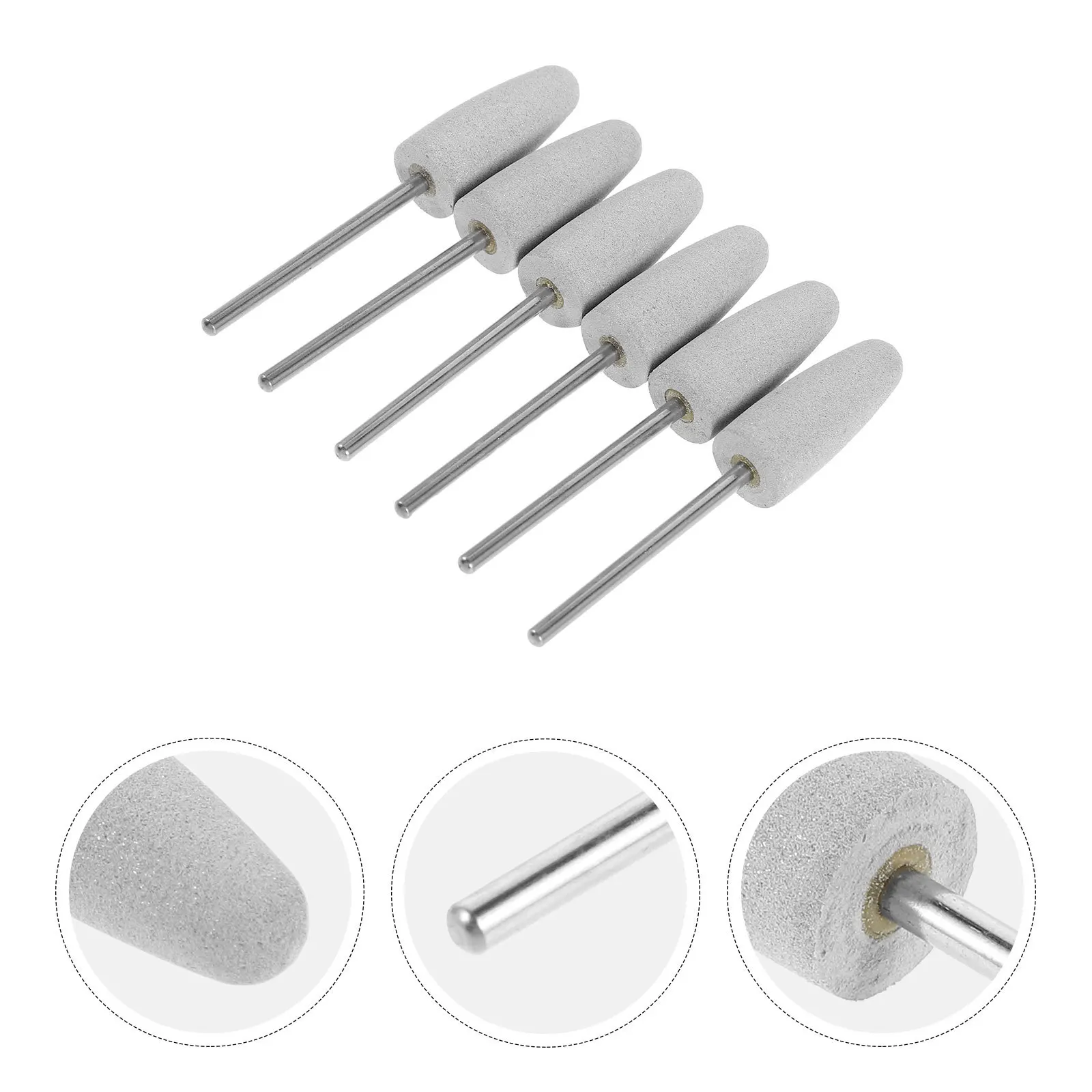 

10pcs Drill Bits Set Silicone Rubber Polishing Tools Manicure Cuticle Remover Buffer Home Salon Use Replacement Heads Nail
