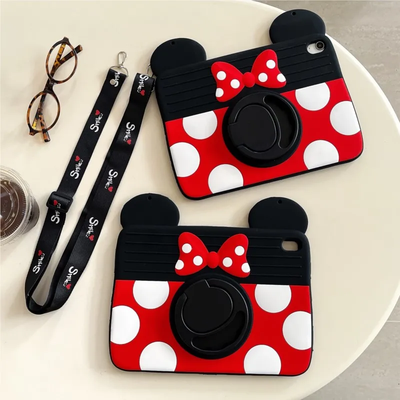 

Disney Minnie Bow Case For Samsung Galaxy Tad A9 A11 X110 X115 8.7in A9Plus A11Plus X216B 11inch Child Tablet Protective Case