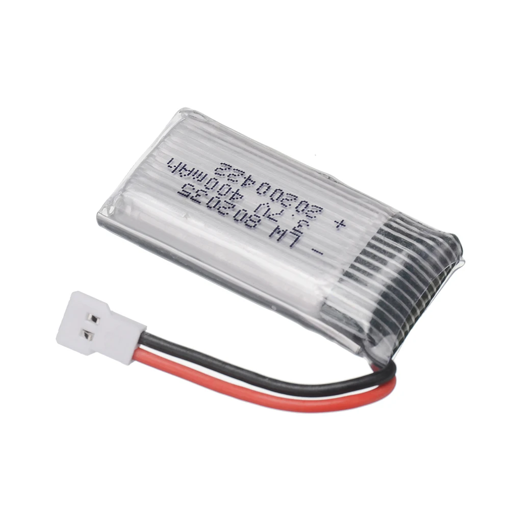 Batterie Lipo avec chargeur XH2.54 pour importateur RC, pièces de rechange, Tage Hknit H31, KY101, E33C, E33, U816A, Vå, H6C, 3.7V, 400mAh, 3.7V, 1S