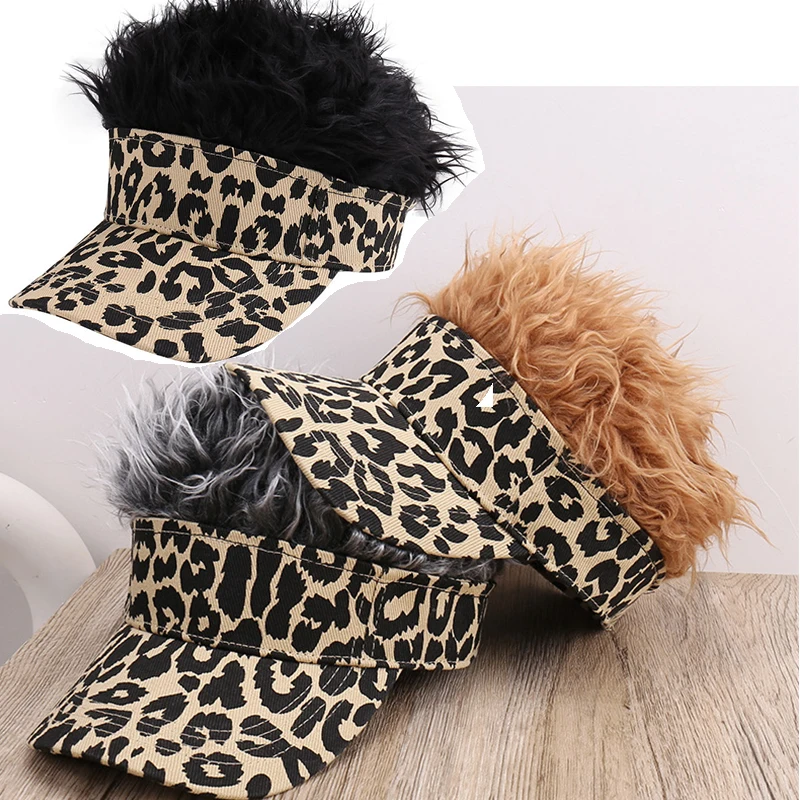 

Fashion Men's Women's Street Hip-hop Wig Hat Leopard Print Baseball Cap Trend Duck Tongue Caps Outdoor Travel Fashion Sun Hats