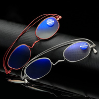 New Japanese anti-blue reading glasses for men and women ultra-thin rotating portable folding ultra-light presbyopic glasses