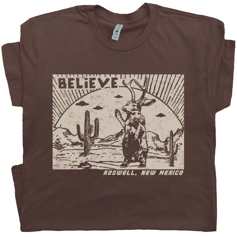 Roswell Jackalope T Shirt UFO Graphic Tee Men Womens New Mexico Area 51 Aliens